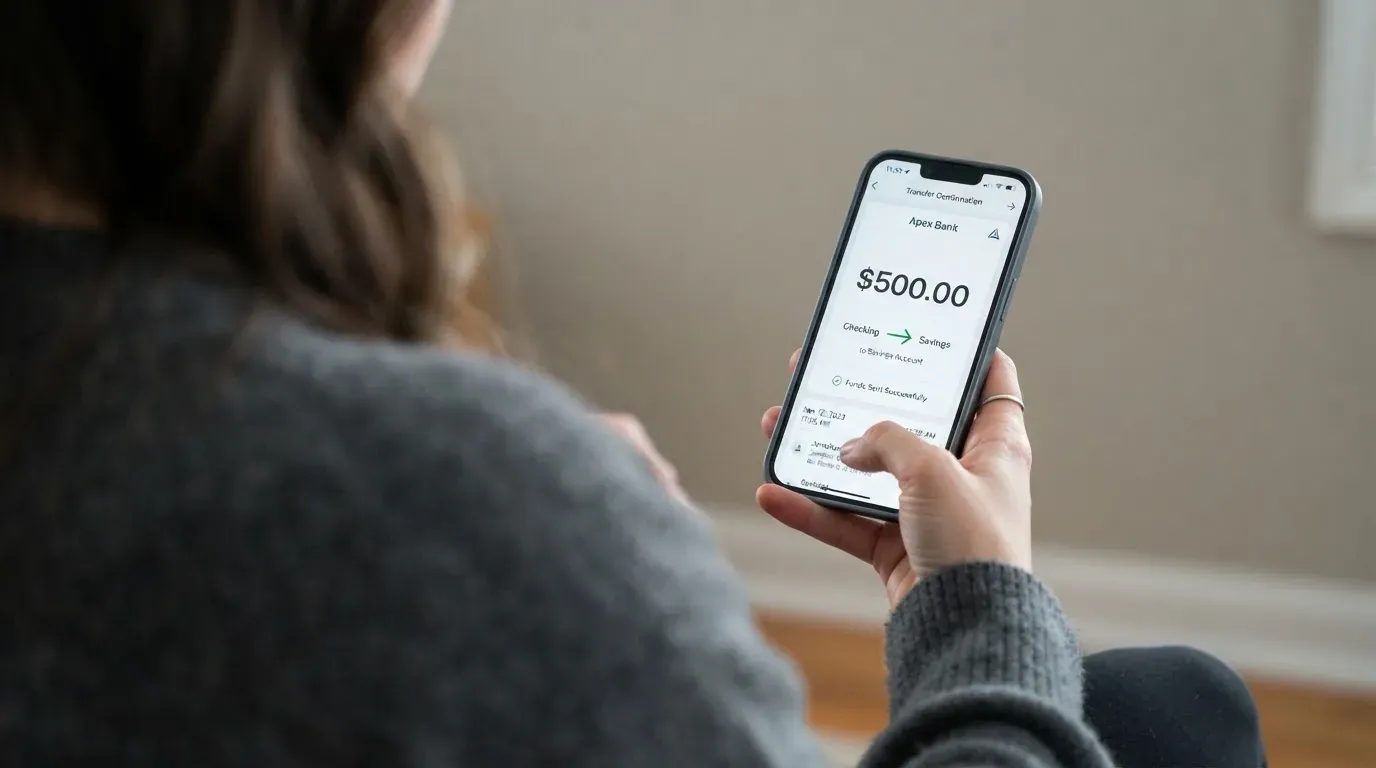 A phone showing a stablecoin transfer screen