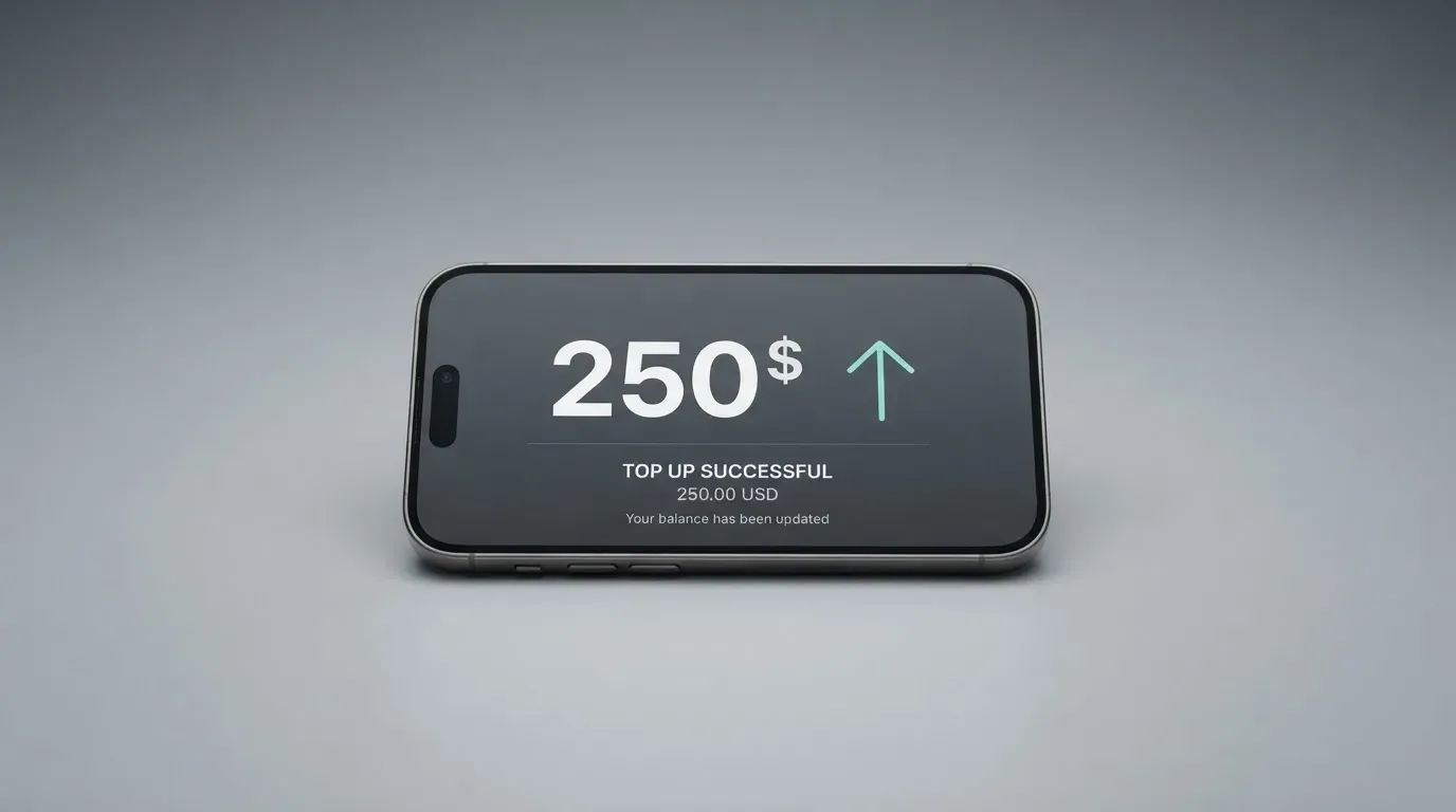 A phone showing a stablecoin transfer screen