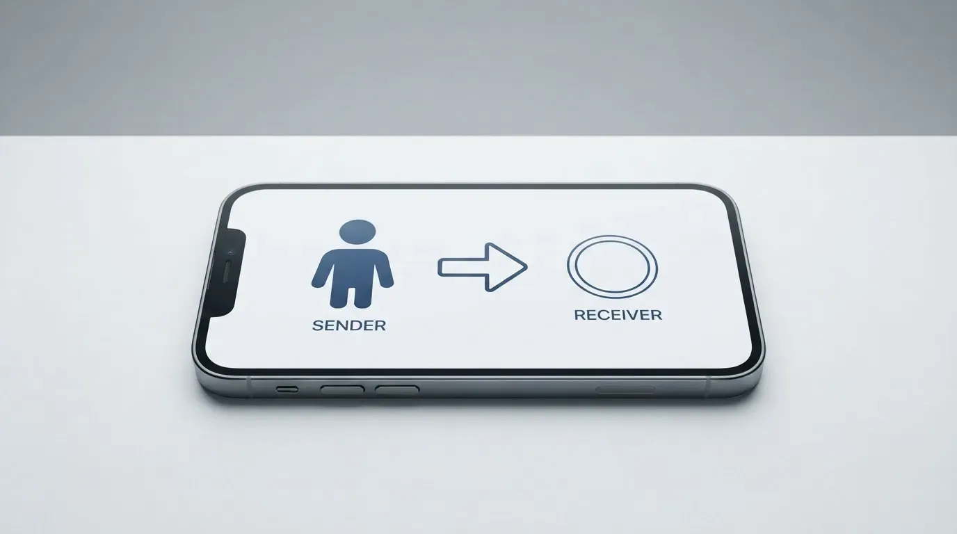 A phone showing a stablecoin transfer screen