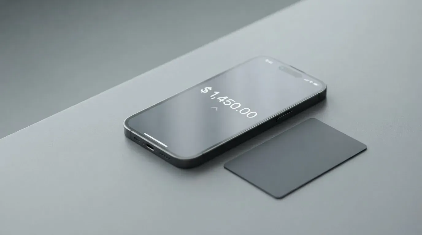 A phone showing a stablecoin transfer screen